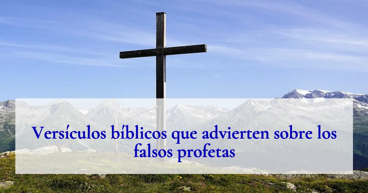Versículos bíblicos que advierten sobre los falsos profetas