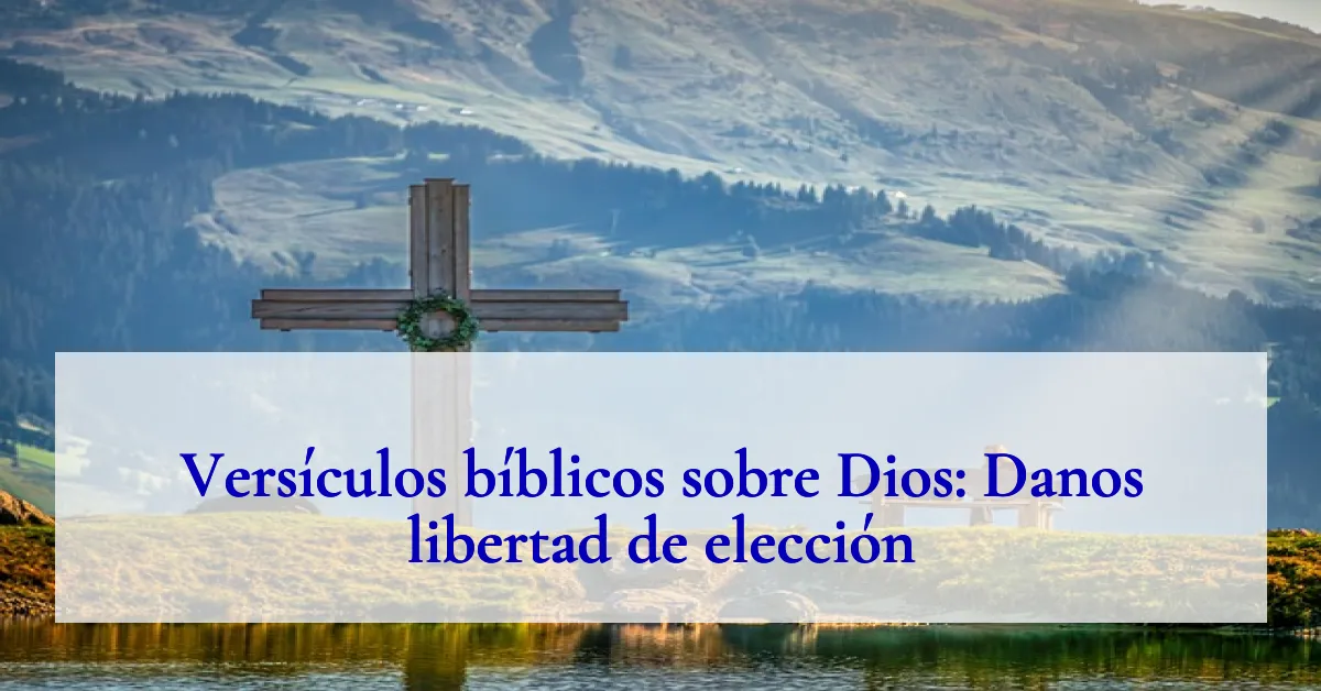 Versículos bíblicos sobre Dios: Danos libertad de elección