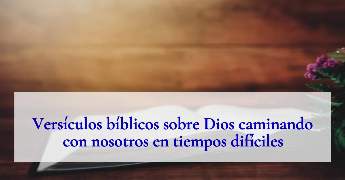 Versículos bíblicos sobre Dios caminando con nosotros en tiempos difíciles
