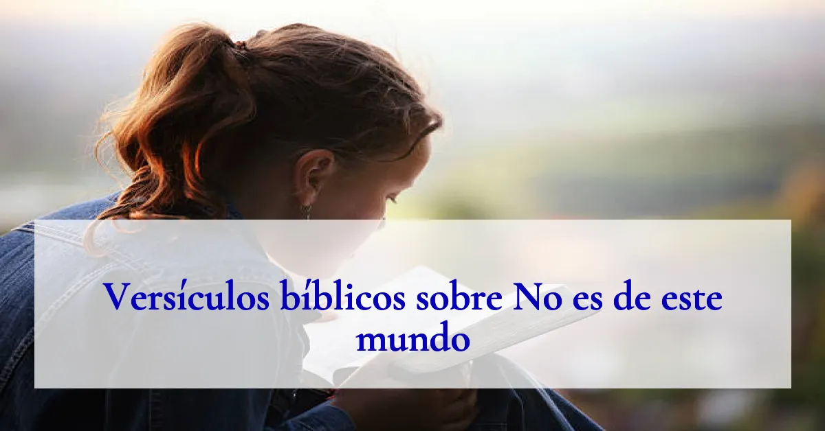 Versículos bíblicos sobre No es de este mundo