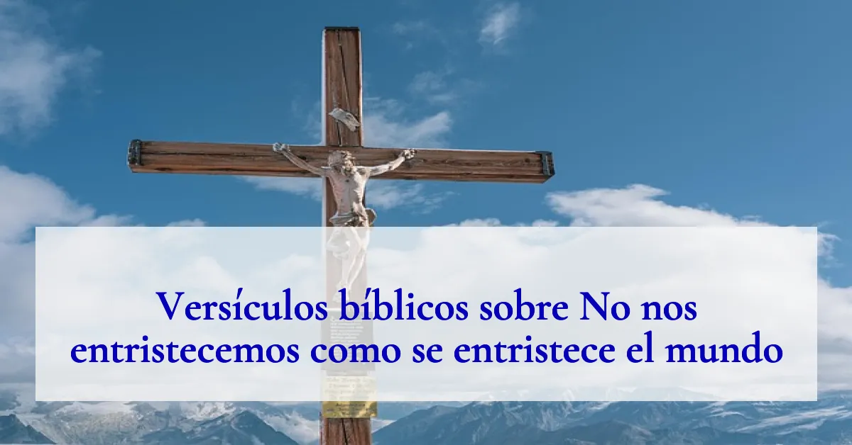 Versículos bíblicos sobre No nos entristecemos como se entristece el mundo
