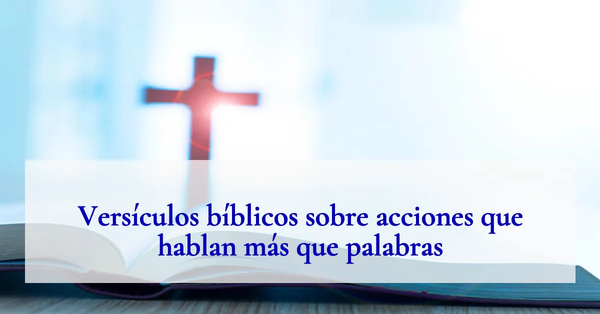 Versículos bíblicos sobre acciones que hablan más que palabras