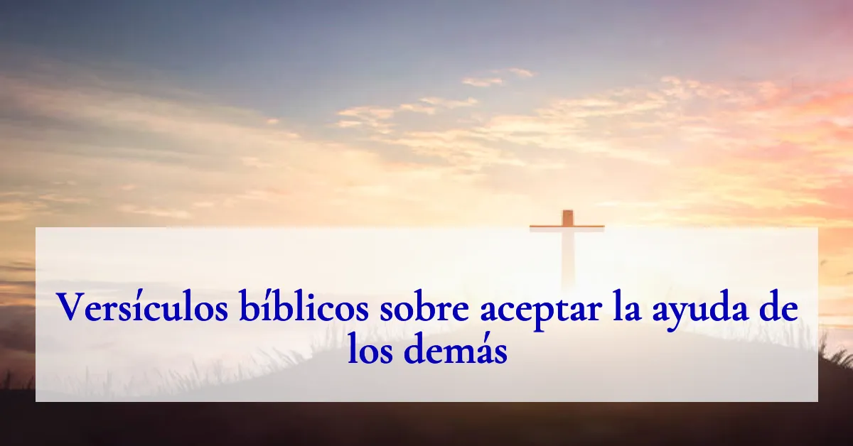 Versículos bíblicos sobre aceptar la ayuda de los demás