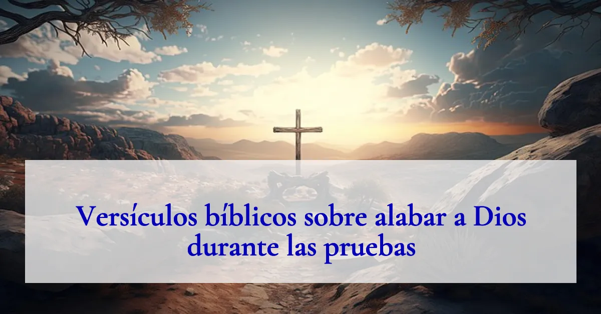 Versículos bíblicos sobre alabar a Dios durante las pruebas