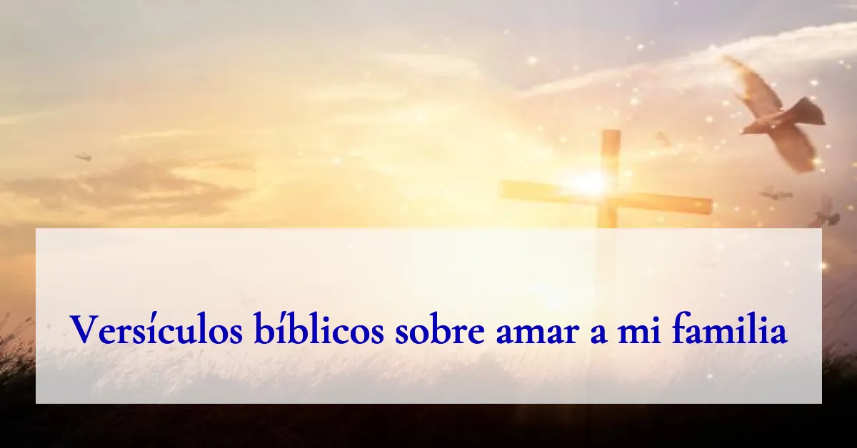 Versículos bíblicos sobre amar a mi familia