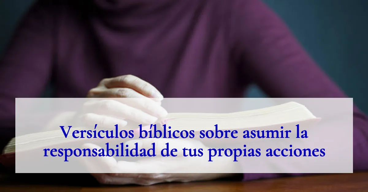Versículos bíblicos sobre asumir la responsabilidad de tus propias acciones