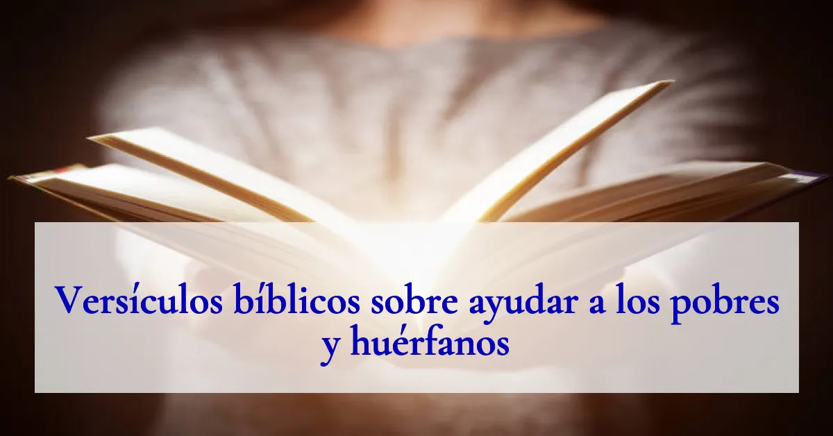 Versículos bíblicos sobre ayudar a los pobres y huérfanos