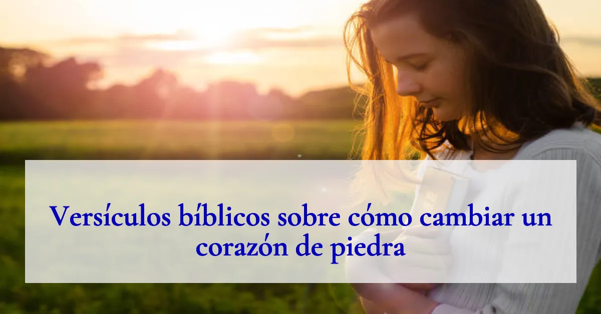 Versículos bíblicos sobre cómo cambiar un corazón de piedra