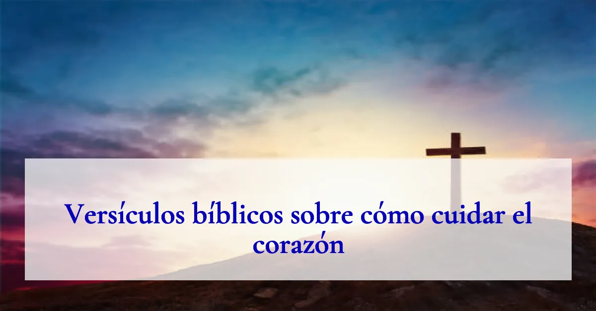 Versículos bíblicos sobre cómo cuidar el corazón