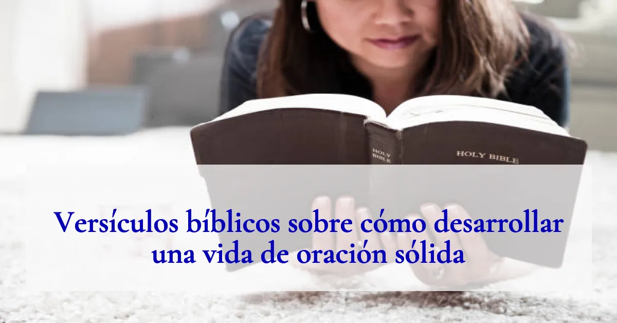 Versículos bíblicos sobre cómo desarrollar una vida de oración sólida