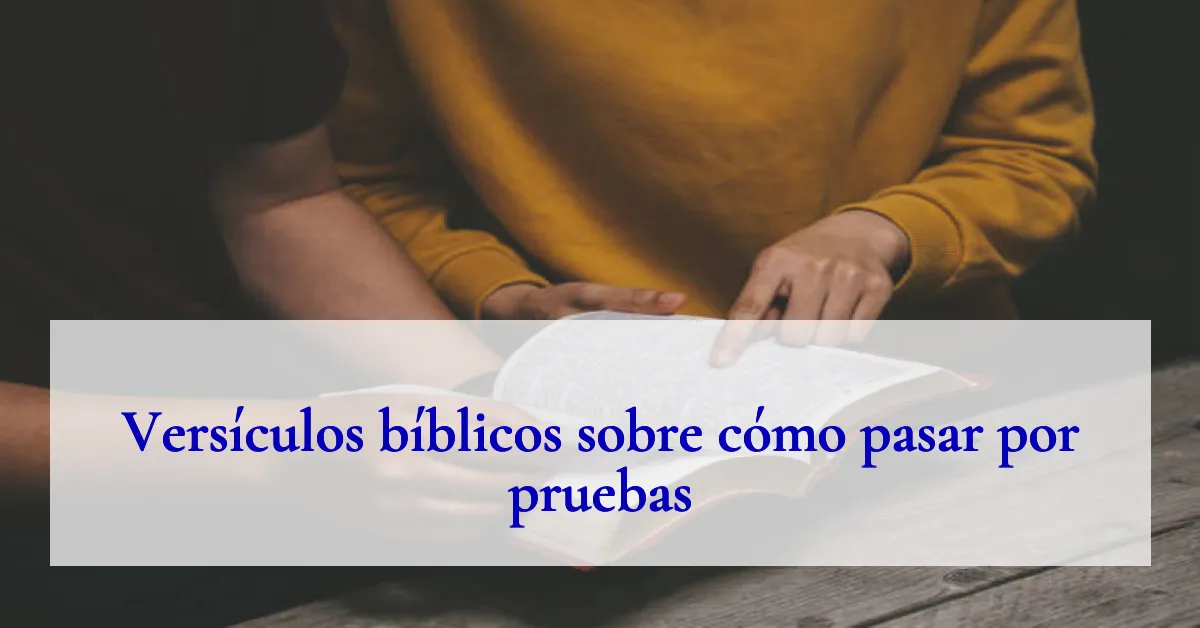 Versículos bíblicos sobre cómo pasar por pruebas