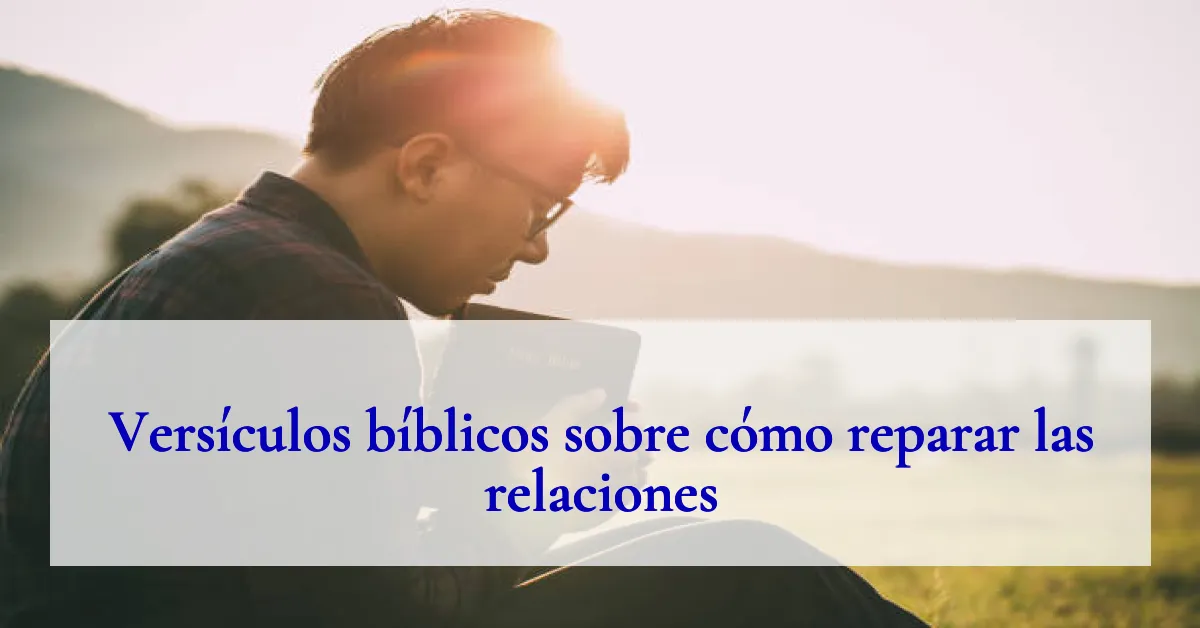 Versículos bíblicos sobre cómo reparar las relaciones