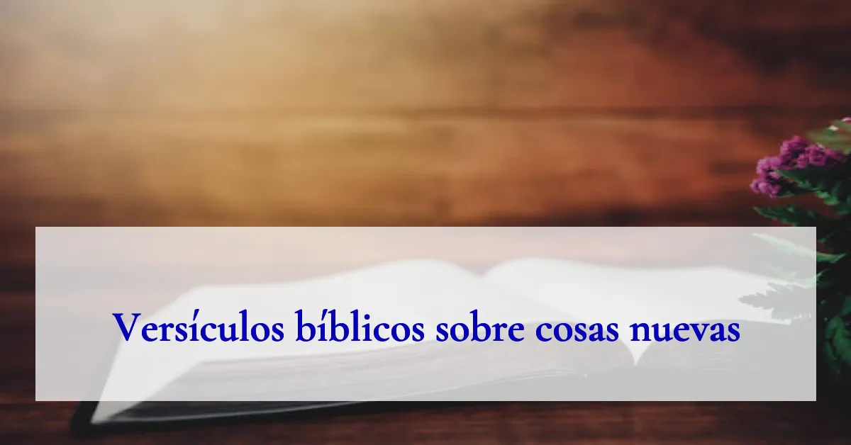Versículos bíblicos sobre cosas nuevas