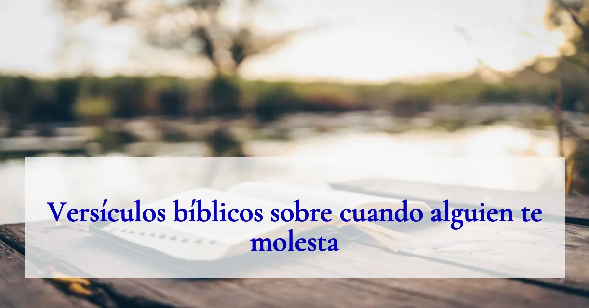 Versículos bíblicos sobre cuando alguien te molesta