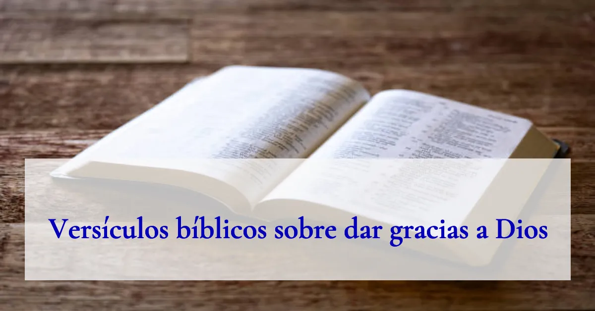 Versículos bíblicos sobre dar gracias a Dios