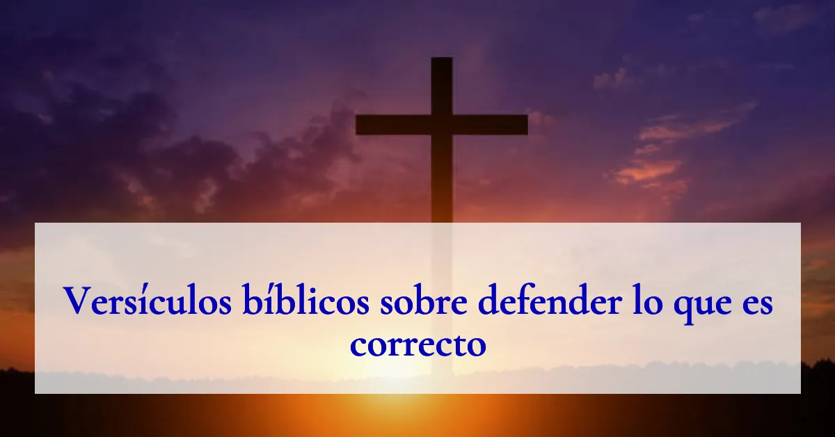 Versículos bíblicos sobre defender lo que es correcto