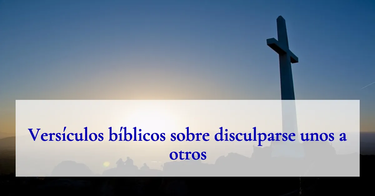 Versículos bíblicos sobre disculparse unos a otros