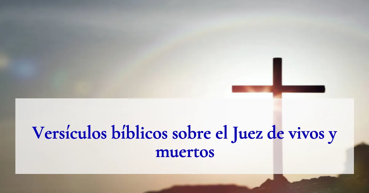 Versículos bíblicos sobre el Juez de vivos y muertos