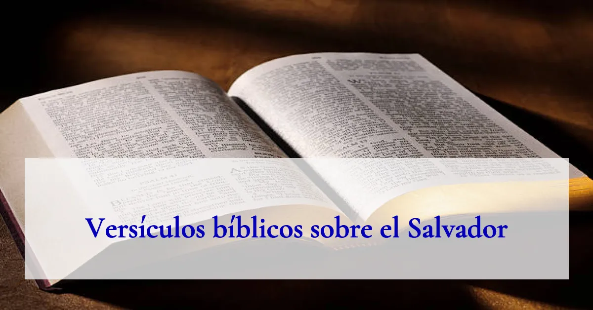 Versículos bíblicos sobre el Salvador