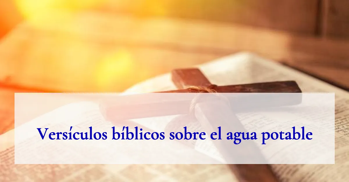 Versículos bíblicos sobre el agua potable