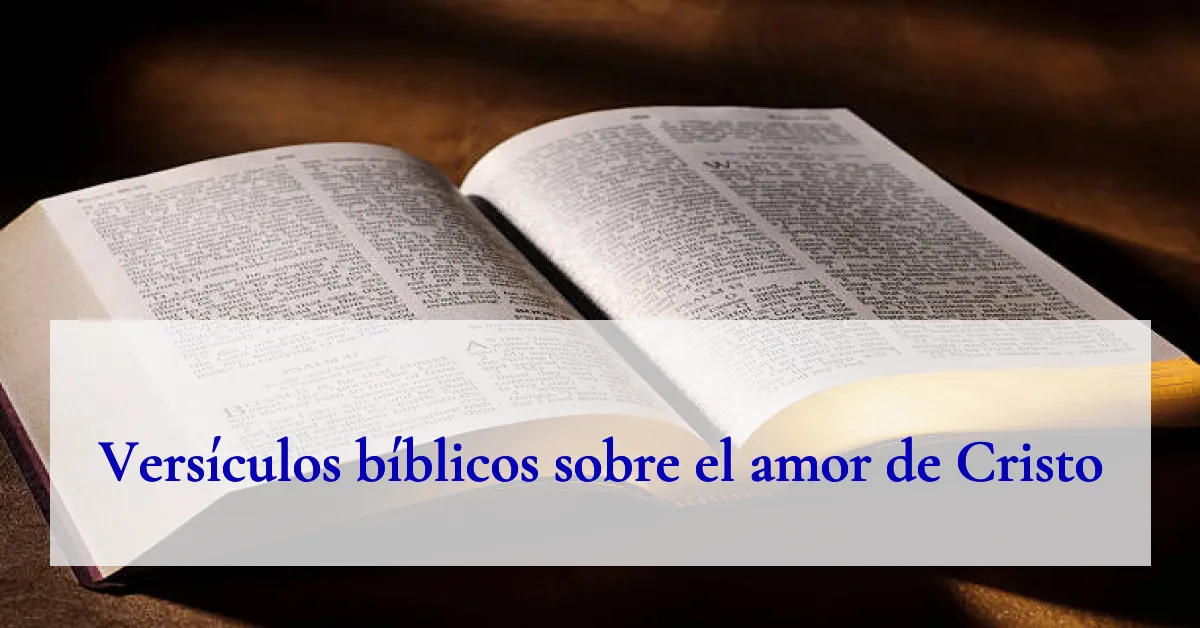 Versículos bíblicos sobre el amor de Cristo