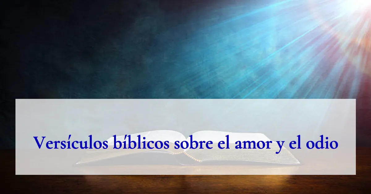 Versículos bíblicos sobre el amor y el odio