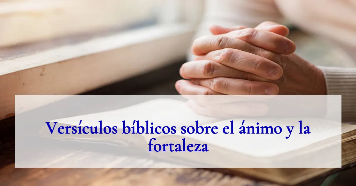 Versículos bíblicos sobre el ánimo y la fortaleza