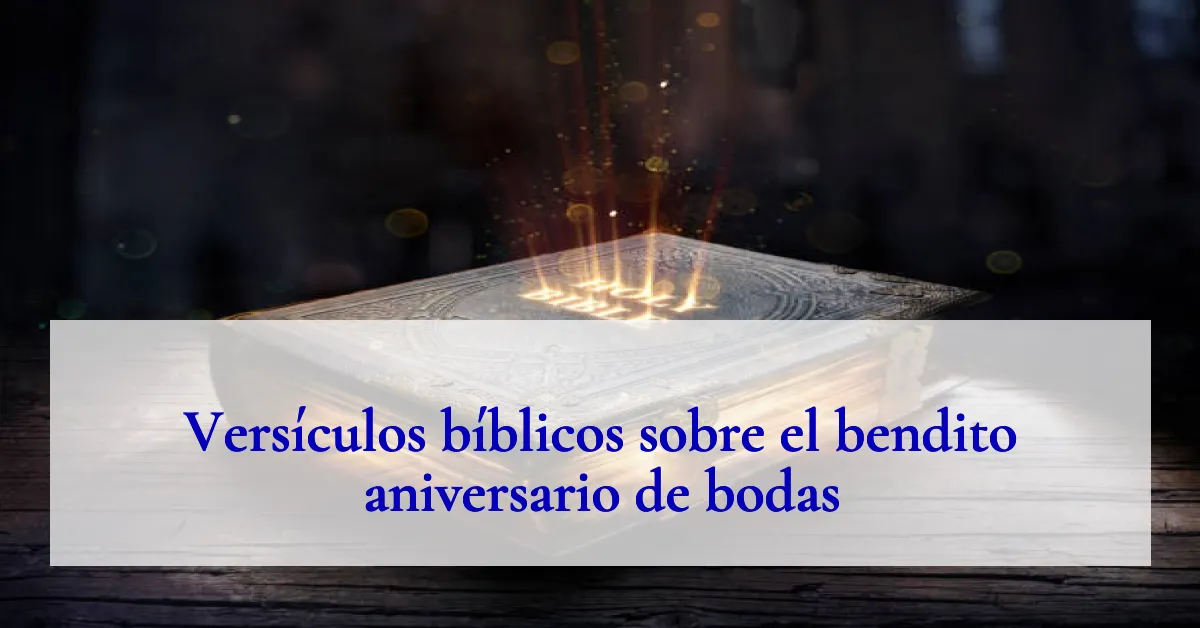 Versículos bíblicos sobre el bendito aniversario de bodas