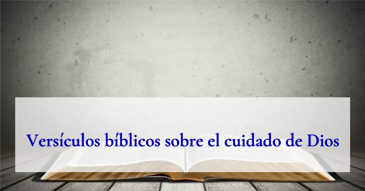 Versículos bíblicos sobre el cuidado de Dios