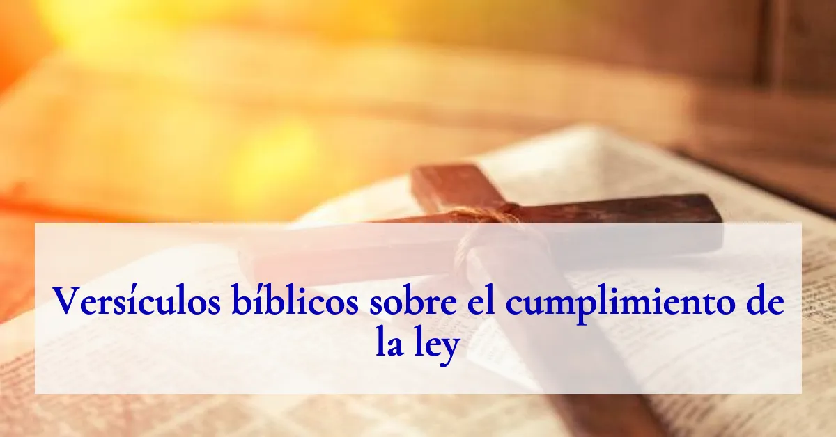 Versículos bíblicos sobre el cumplimiento de la ley