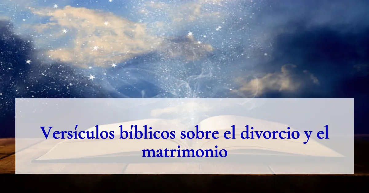 Versículos bíblicos sobre el divorcio y el matrimonio