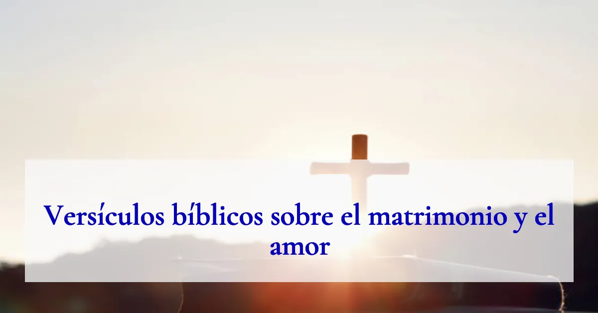 Versículos bíblicos sobre el matrimonio y el amor