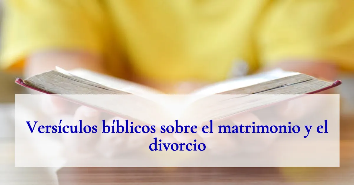 Versículos bíblicos sobre el matrimonio y el divorcio