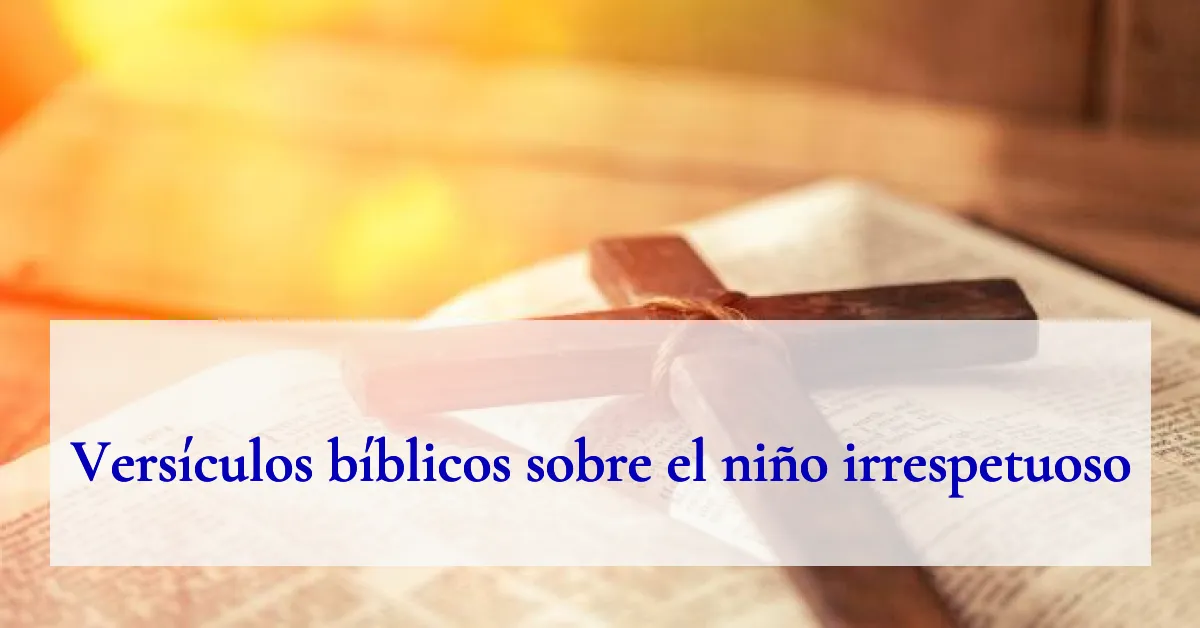 Versículos bíblicos sobre el niño irrespetuoso