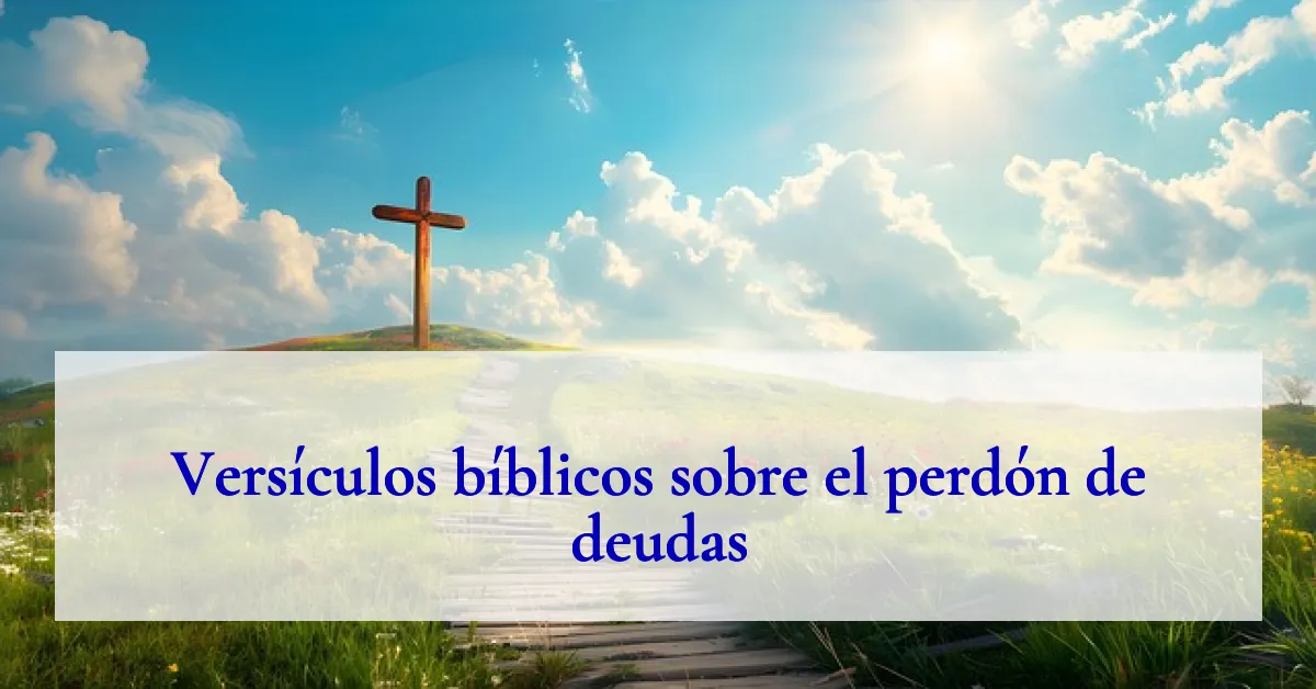 Versículos bíblicos sobre el perdón de deudas
