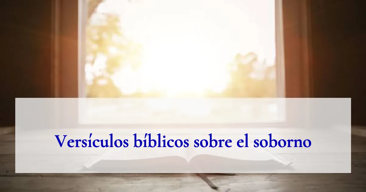 Versículos bíblicos sobre el soborno