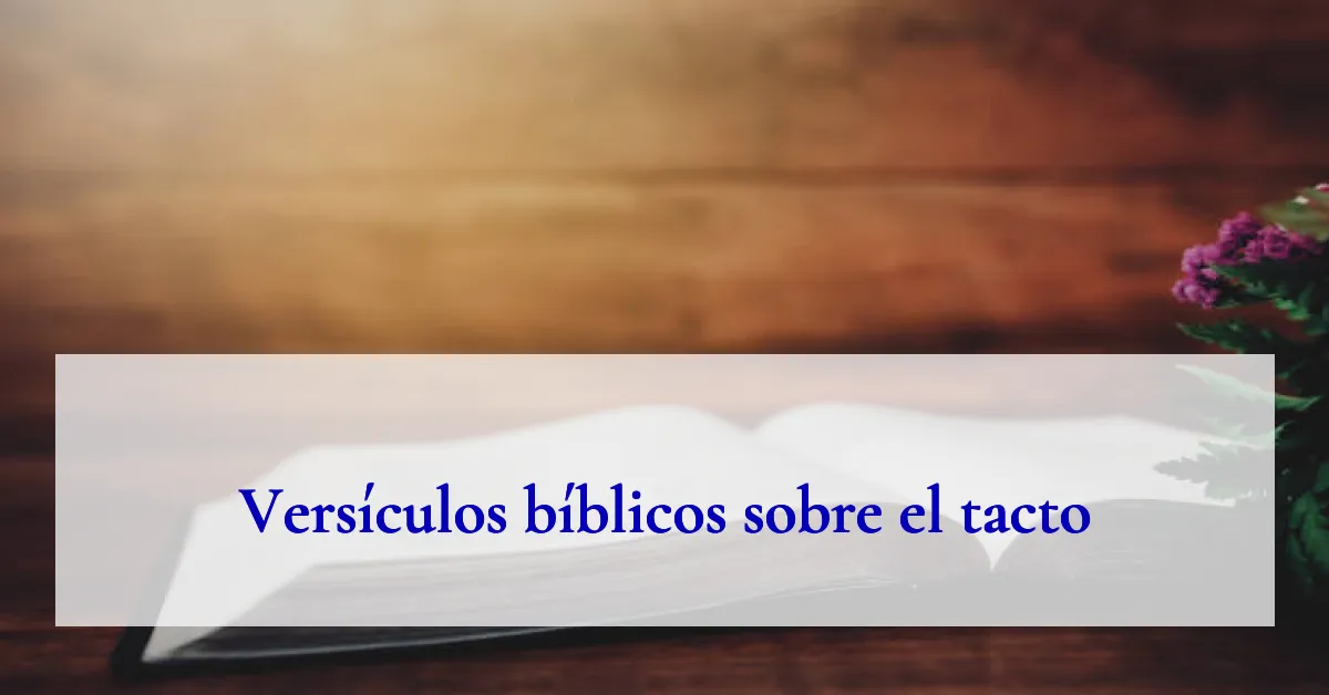 Versículos bíblicos sobre el tacto