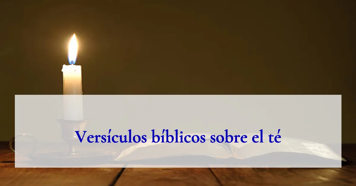 Versículos bíblicos sobre el té