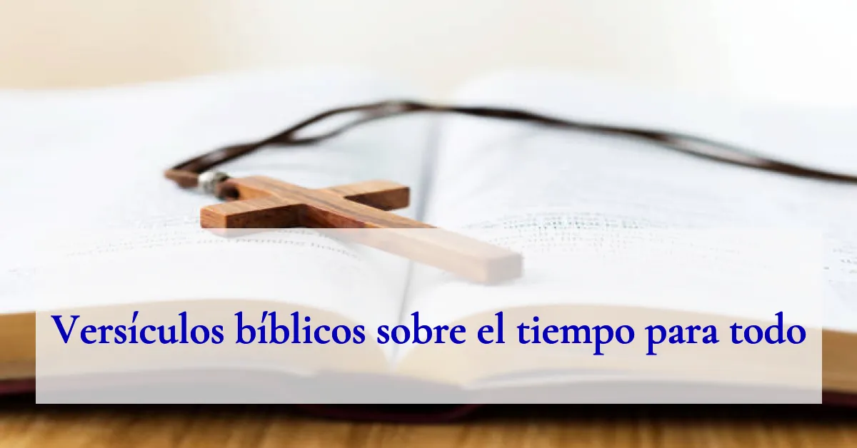 Versículos bíblicos sobre el tiempo para todo