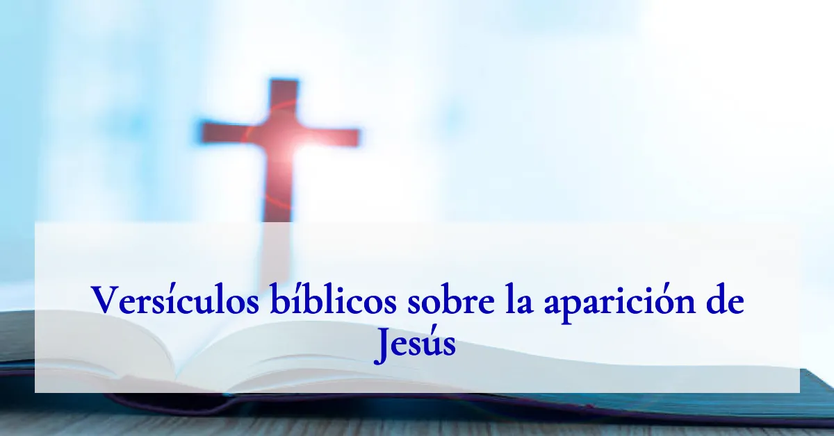 Versículos bíblicos sobre la aparición de Jesús