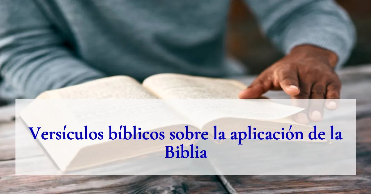 Versículos bíblicos sobre la aplicación de la Biblia