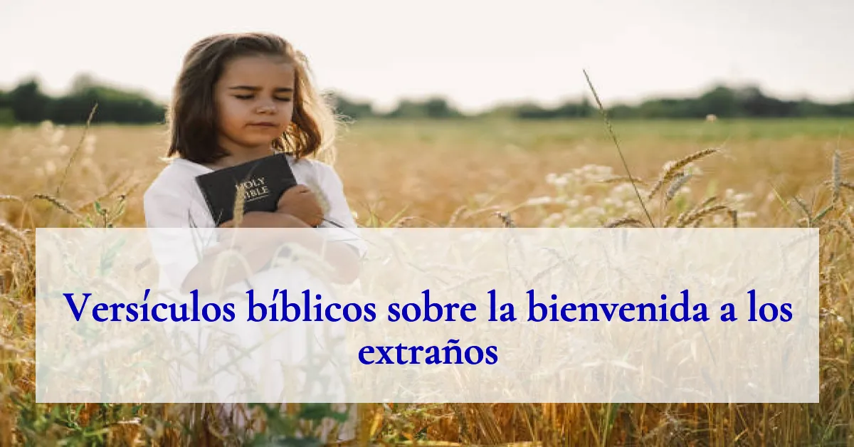 Versículos bíblicos sobre la bienvenida a los extraños