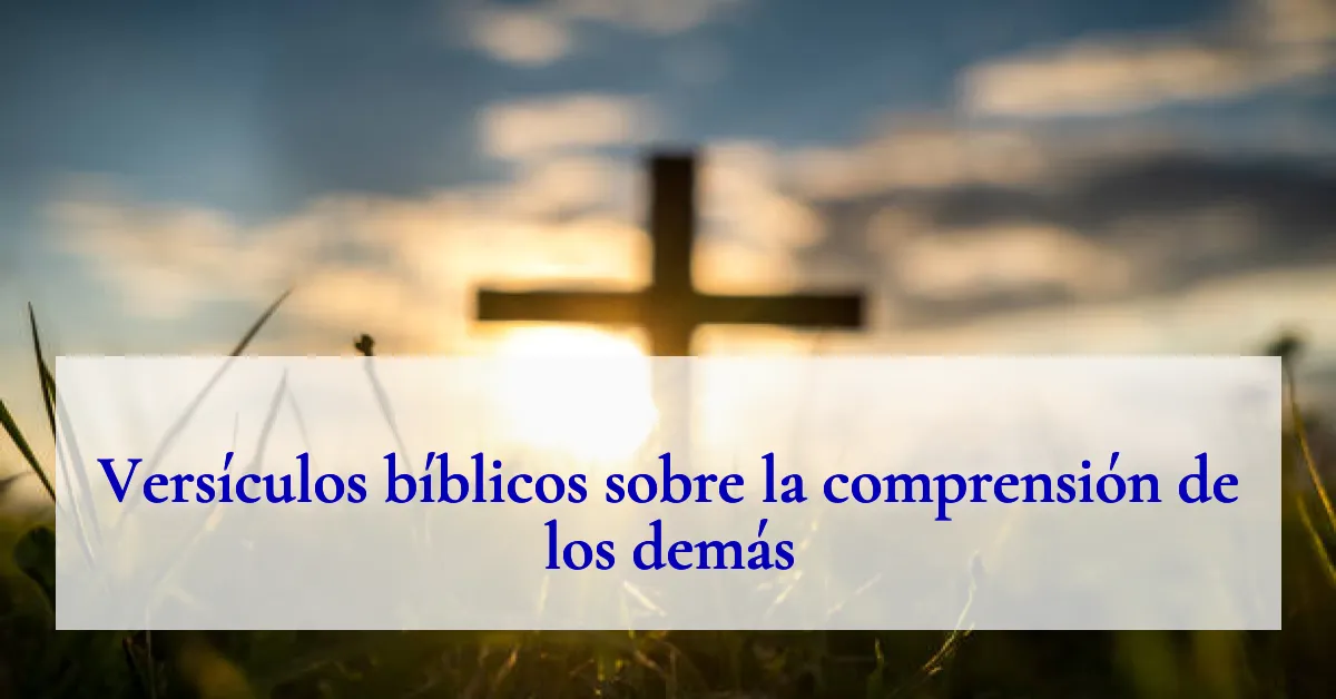 Versículos bíblicos sobre la comprensión de los demás