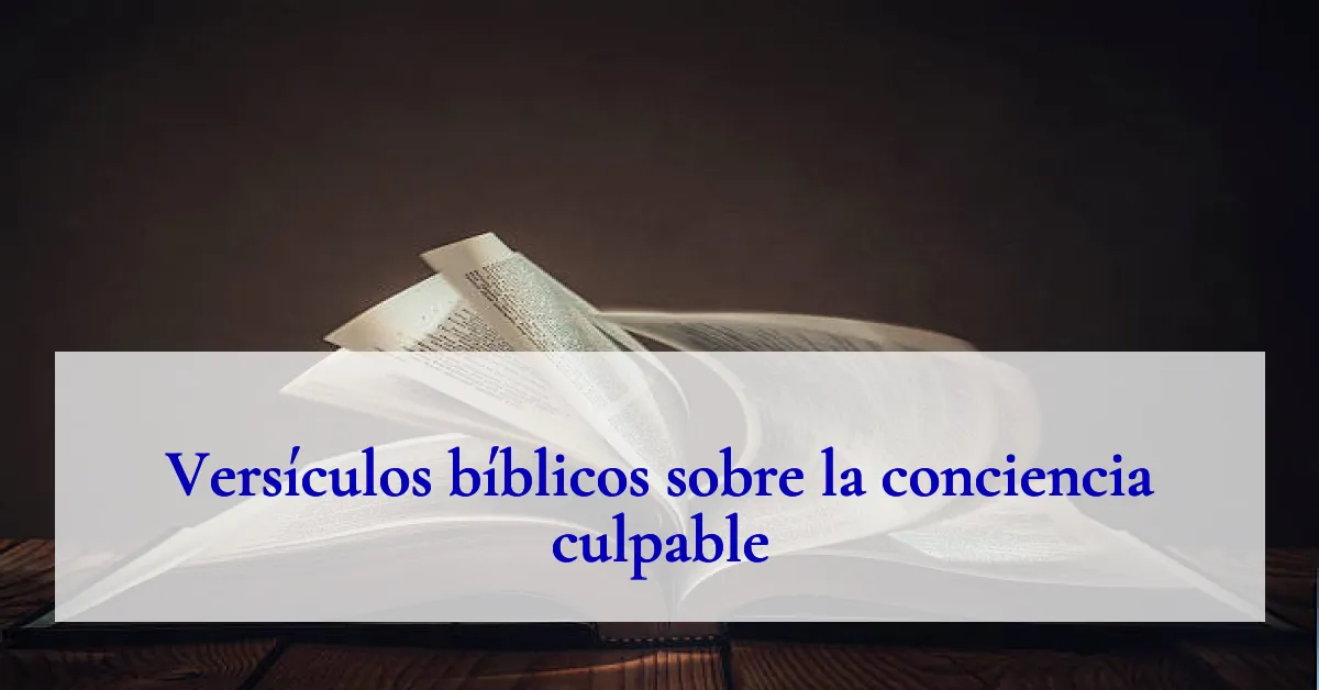 Versículos bíblicos sobre la conciencia culpable