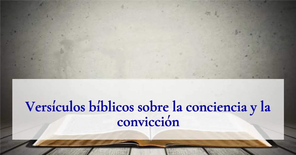 Versículos bíblicos sobre la conciencia y la convicción