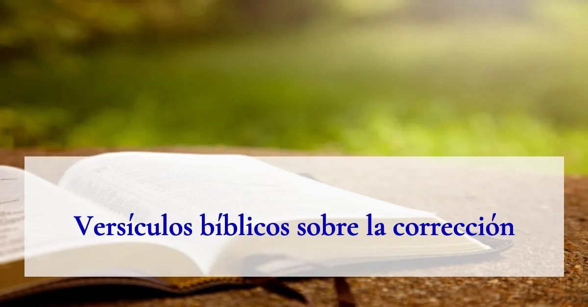 Versículos bíblicos sobre la corrección