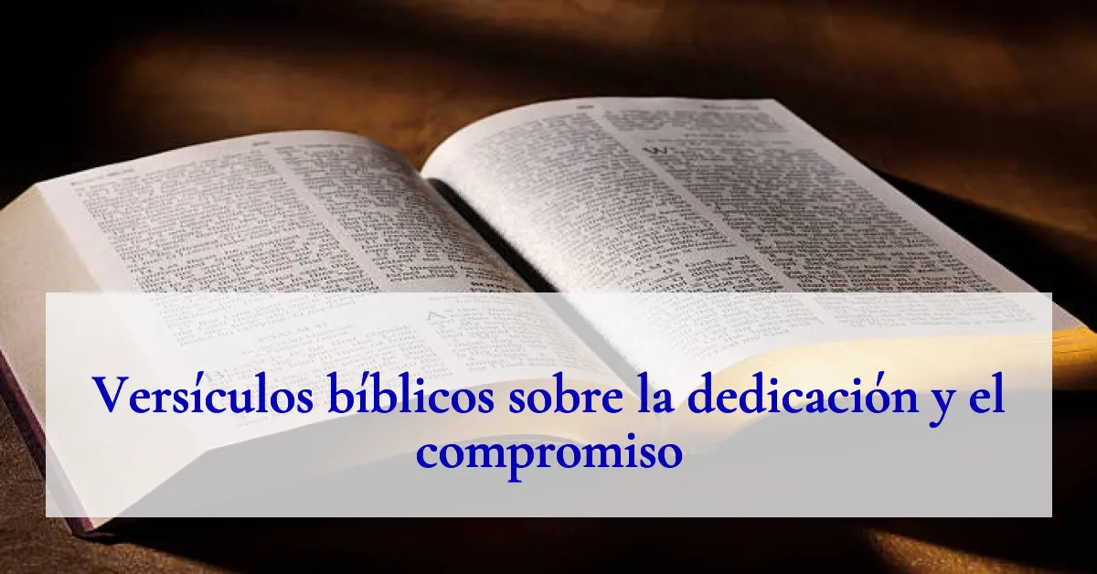 Versículos bíblicos sobre la dedicación y el compromiso