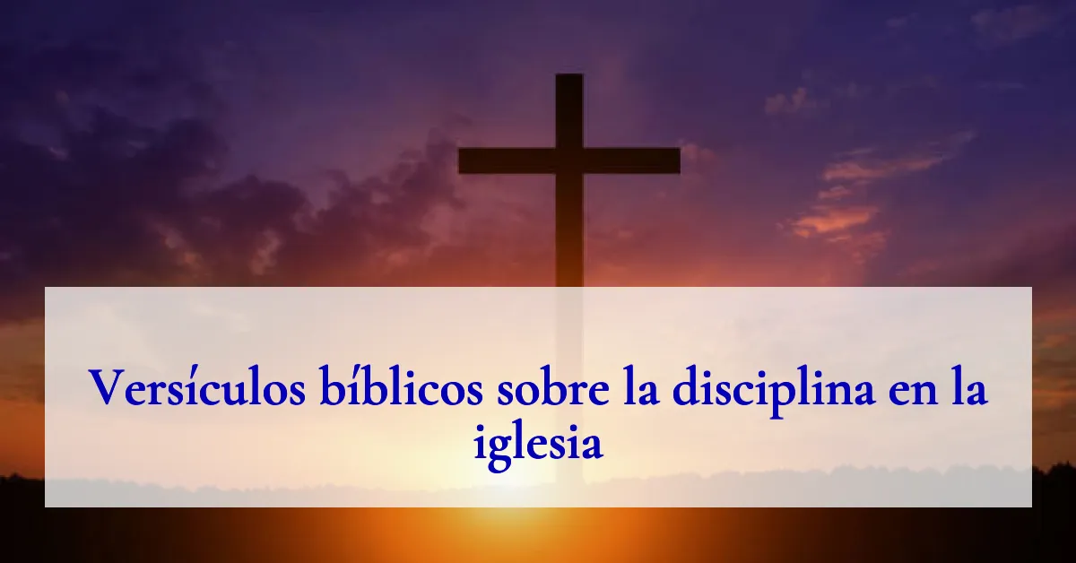 Versículos bíblicos sobre la disciplina en la iglesia