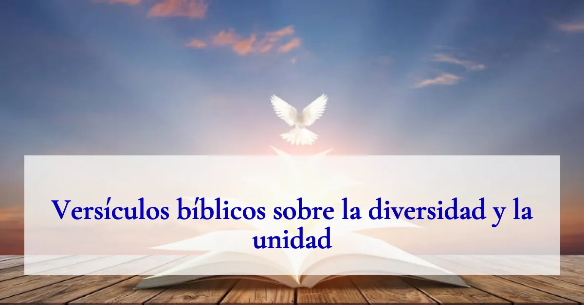 Versículos bíblicos sobre la diversidad y la unidad