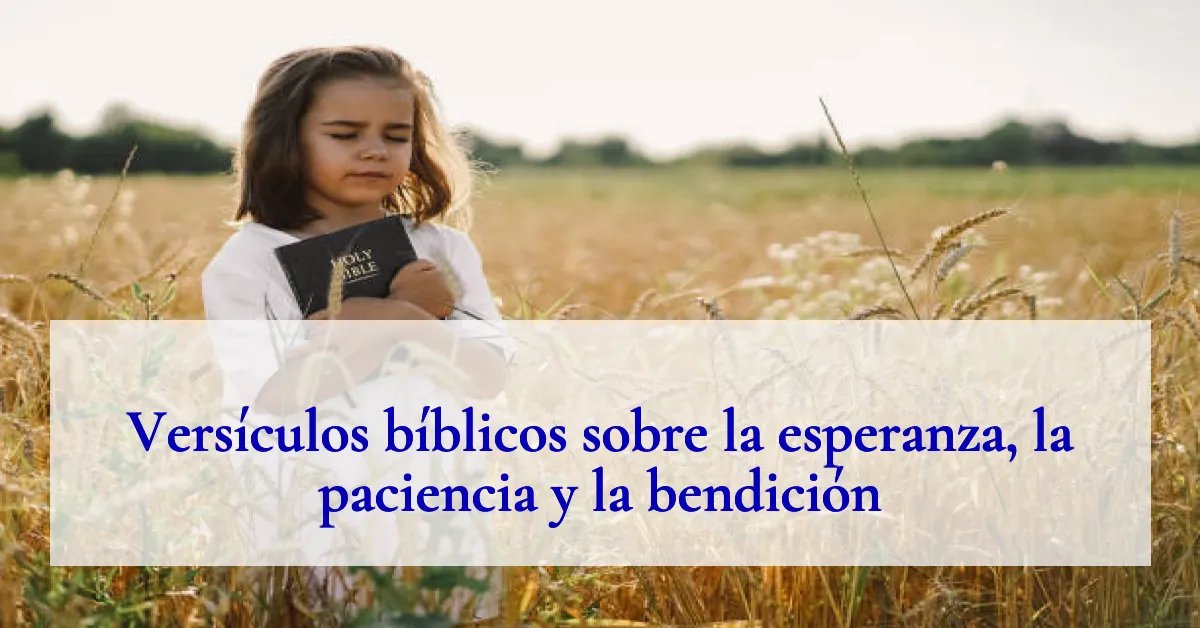Versículos bíblicos sobre la esperanza, la paciencia y la bendición